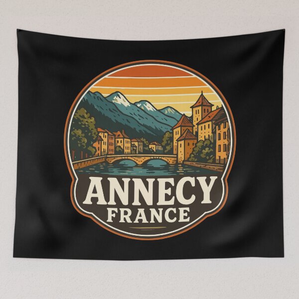 Item preview, Annecy France Retro Travel designed and sold by TomFrontierArt.