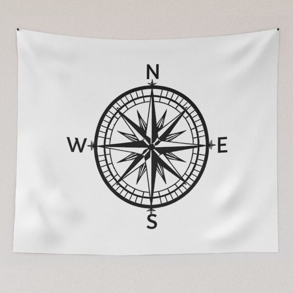 Item preview, Minimalist Compass Rose – Find Your Direction designed and sold by Kavya Art.