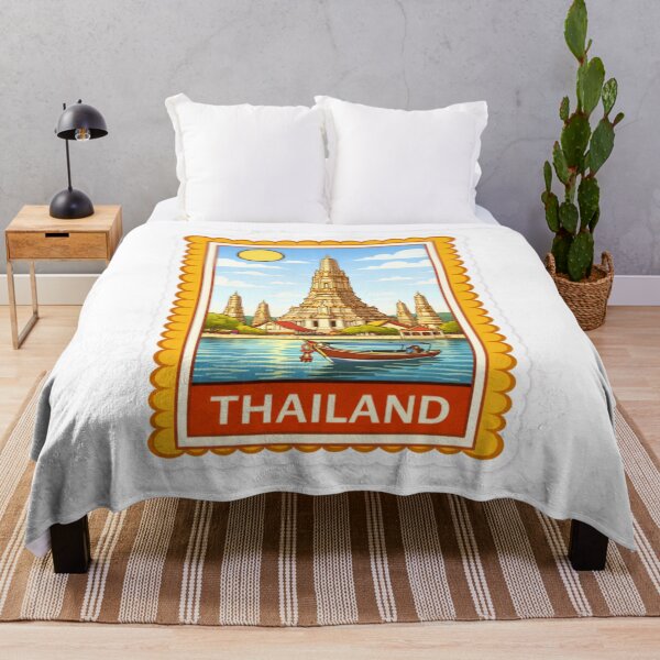Item preview, Thailand Wat Arun Travel Stamp Sticker Magnet designed and sold by CLOUTKULT.