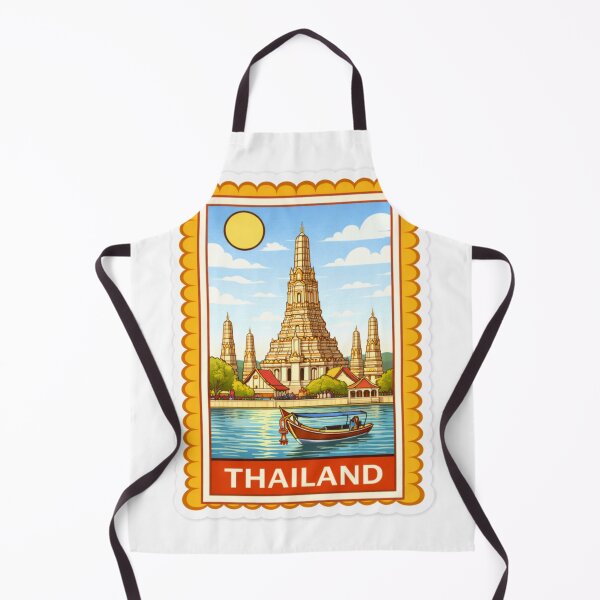 Item preview, Thailand Wat Arun Travel Stamp Sticker Magnet designed and sold by CLOUTKULT.