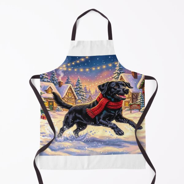 Item preview, Black Labrador Having Christmas Fun in the Snow designed and sold by acceleratorhams.
