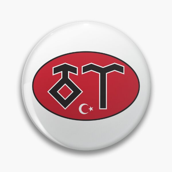 Item preview, Turkey (TK) oval country code sticker in Turkic script - Colour designed and sold by TotalKejas.