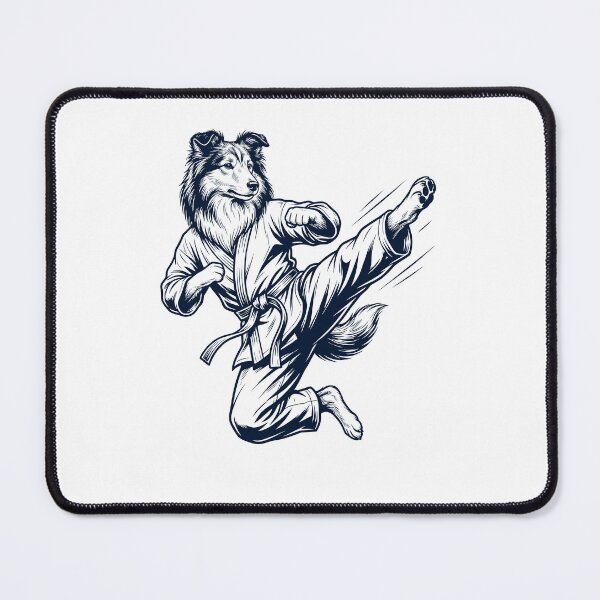 Item preview, Vintage Shetland Sheepdog Doing Karate Martial Art Dog Lover designed and sold by TerryConnells.