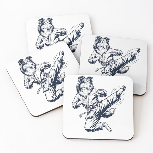 Item preview, Vintage Shetland Sheepdog Doing Karate Martial Art Dog Lover designed and sold by TerryConnells.