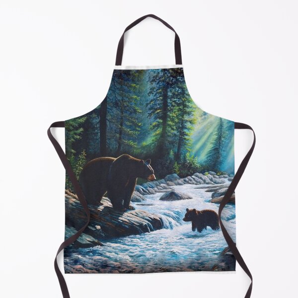 Item preview, - Momma Bear Wildlife Scene – Home Decor Print from My Original Painting designed and sold by White Buffalo Art.
