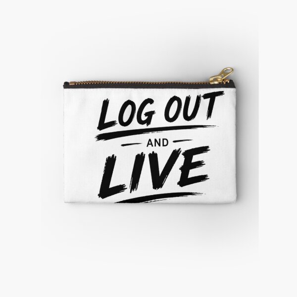 Item preview, Log out and live, digital detox, unplug, nature, motivational quote designed and sold by Raxid2022.
