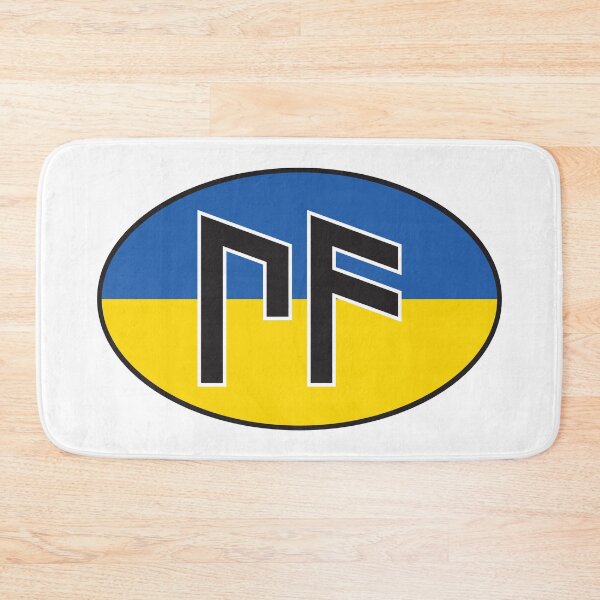 Item preview, Ukraine (UA) oval country code sticker in runes - Colour designed and sold by TotalKejas.