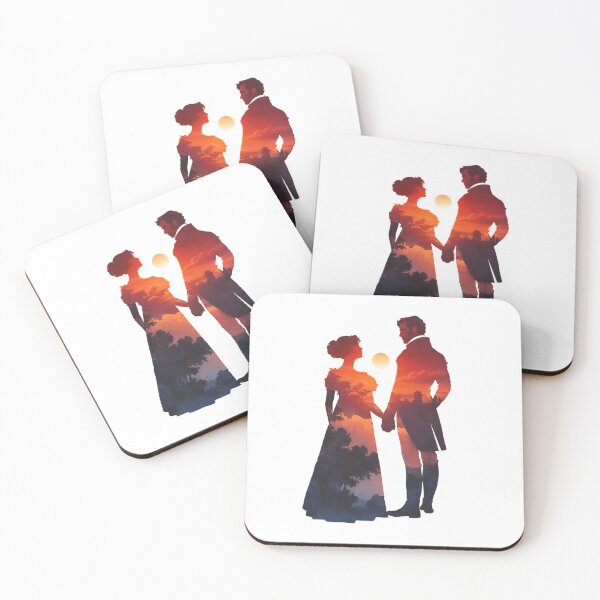 Item preview, Romantic Sunset Silhouette Pride and Prejudice Jane Austen designed and sold by Fenay Designs.