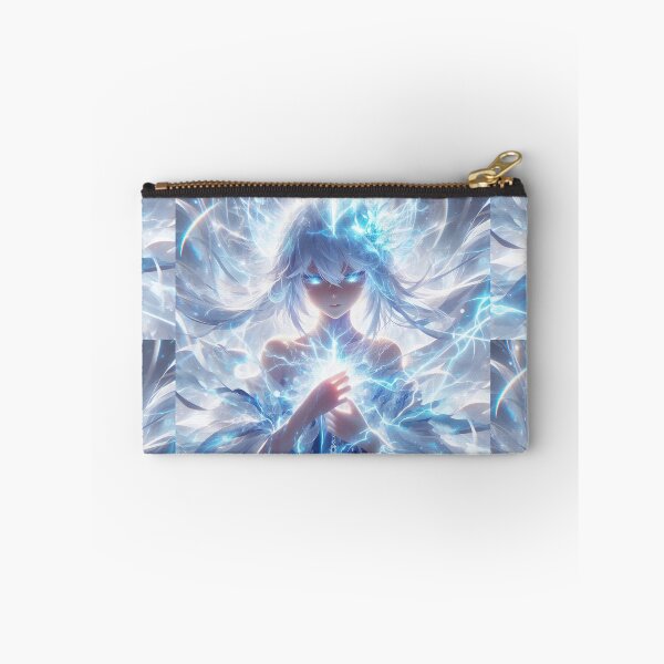 Item preview,  Thunder Core Sovereign: Ethereal White Hair Anime Goddess Unleashing Absolute Divine Lightning and Pure Spiritual Energy designed and sold by MouradStudio.