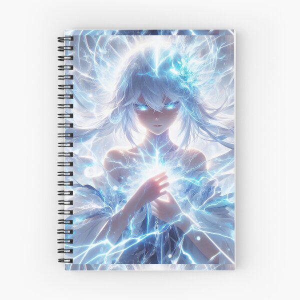 Item preview,  Thunder Core Sovereign: Ethereal White Hair Anime Goddess Unleashing Absolute Divine Lightning and Pure Spiritual Energy designed and sold by MouradStudio.