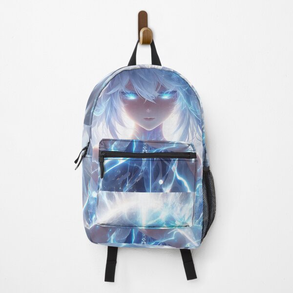 Item preview,  Thunder Core Sovereign: Ethereal White Hair Anime Goddess Unleashing Absolute Divine Lightning and Pure Spiritual Energy designed and sold by MouradStudio.