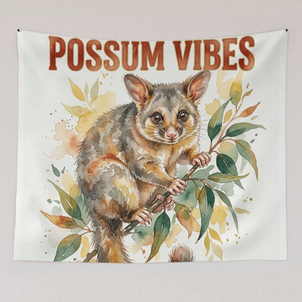 Item preview, UHD Charming Australian Possum Watercolor Art designed and sold by ABArtByAlexST.
