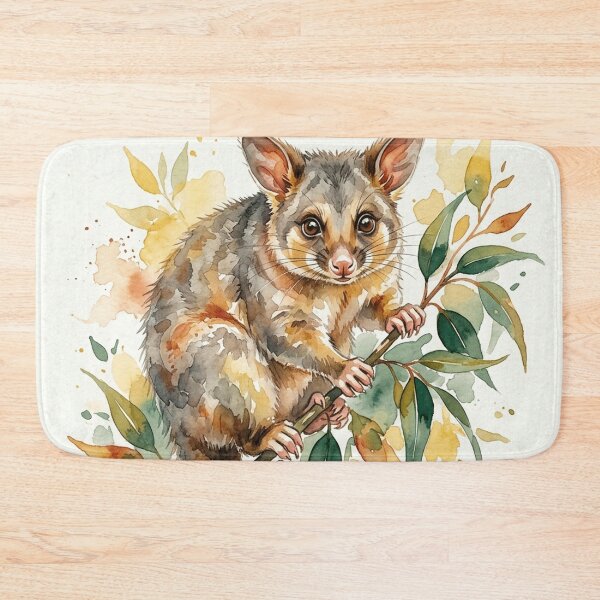 Item preview, UHD Charming Australian Possum Watercolor Art designed and sold by ABArtByAlexST.
