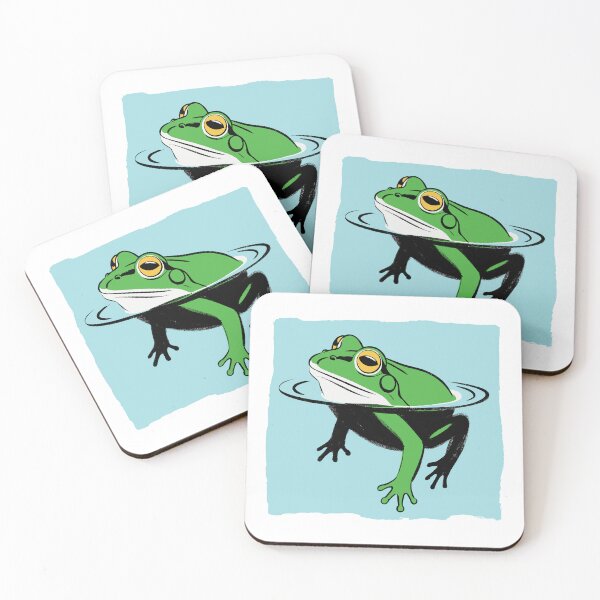 Item preview, Modern Artistic Frog Design - Textured Background Pond Art designed and sold by ArthousePromos.