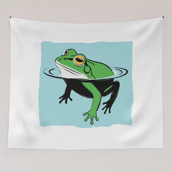 Item preview, Modern Artistic Frog Design - Textured Background Pond Art designed and sold by ArthousePromos.