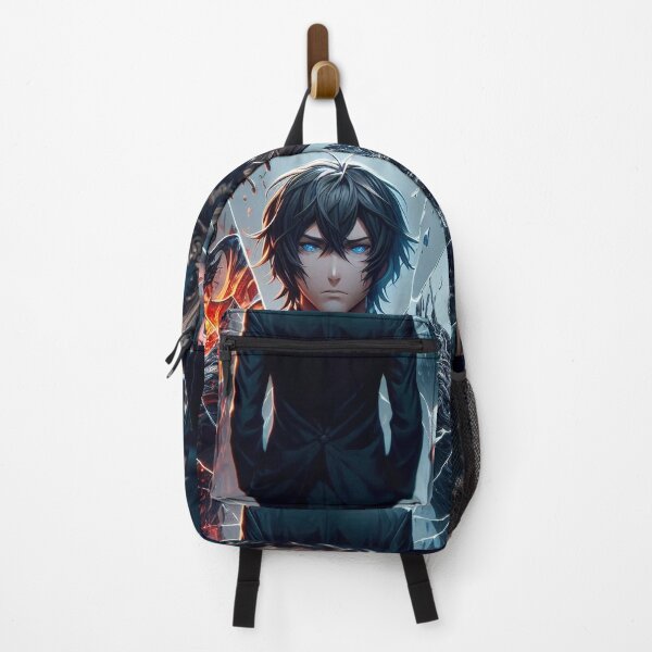 Item preview, Fragments of a Fractured Self: Anime Psychological Art of a Man Confronting Inner Demons, Childhood Trauma, and Fire-Eyed Monster in a Shattered Mirror designed and sold by MouradStudio.