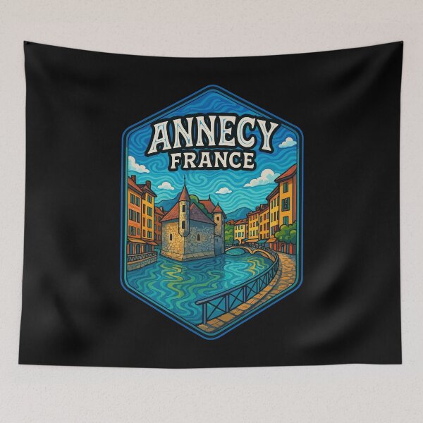 Item preview, Annecy France Trippy Travel designed and sold by TomFrontierArt.