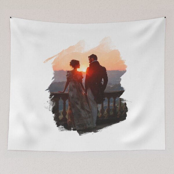 Item preview, Balcony Sunset Romance Pride and Prejudice Classic Art designed and sold by Fenay Designs.