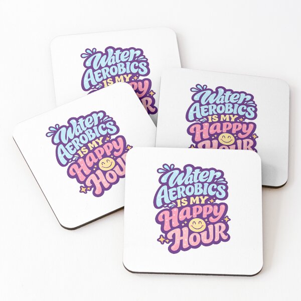 Item preview, Water Aqua Aerobics Is My Happy Hour Funny Quote designed and sold by SkeletonsDanger.