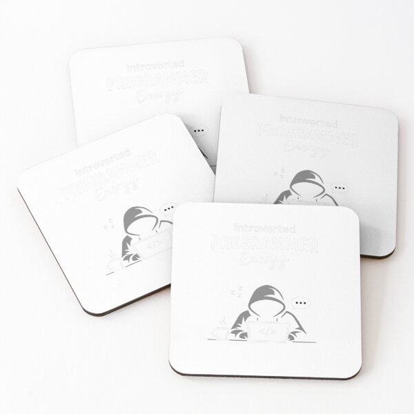 Item preview, Introverted Programmer Energy Minimalist Design designed and sold by Hoffmann-Shop.