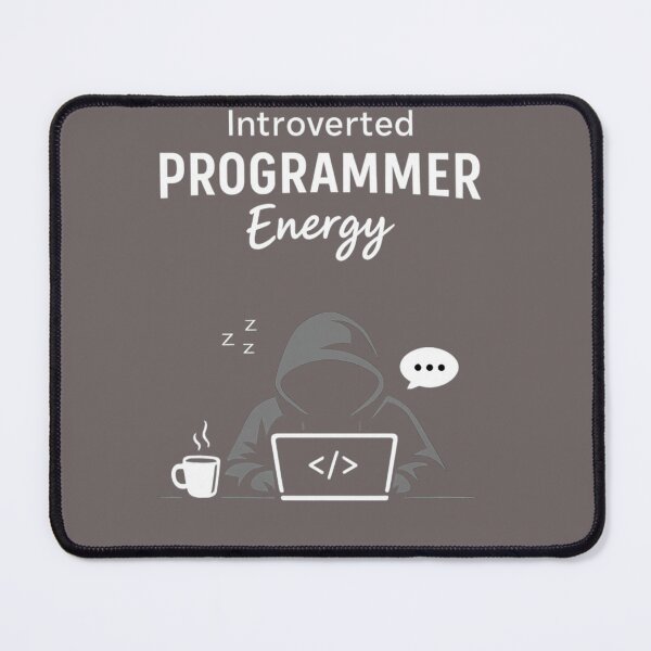 Item preview, Introverted Programmer Energy Minimalist Design designed and sold by Hoffmann-Shop.
