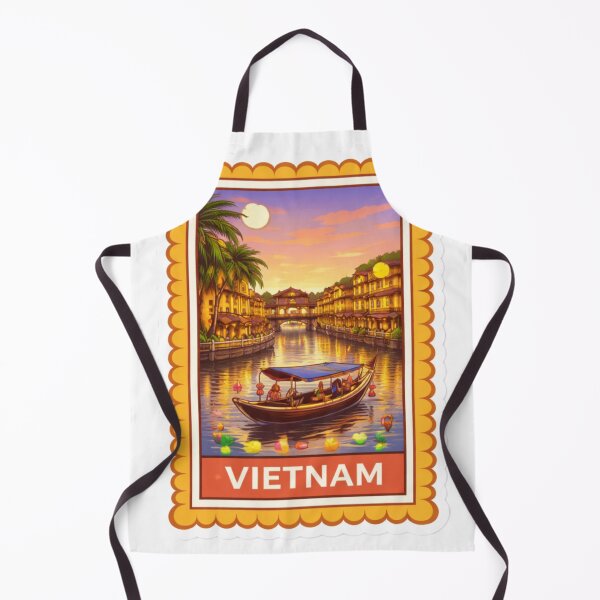Item preview, Vietnam Hoi An Lantern Boat Travel Stamp Sticker Magnet designed and sold by CLOUTKULT.