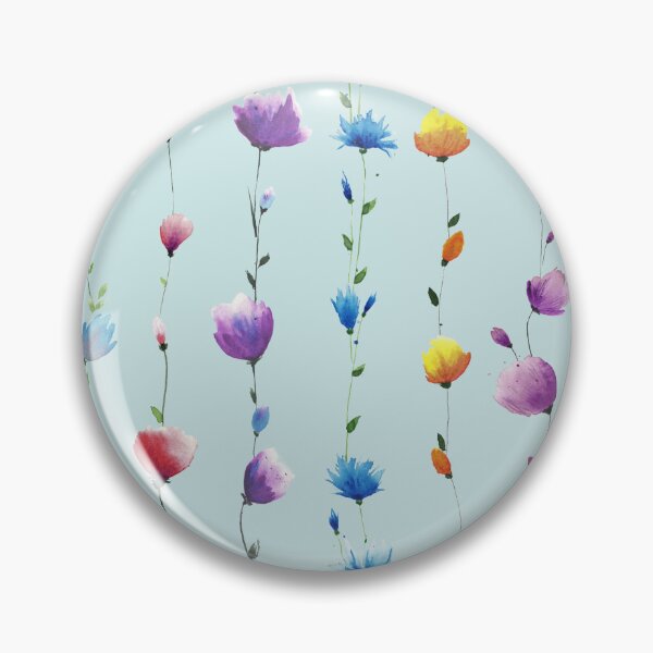 Item preview, Floral LINE Patten on Blue background designed and sold by VitSArt.