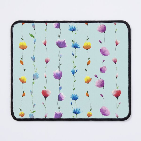 Item preview, Floral LINE Patten on Blue background designed and sold by VitSArt.
