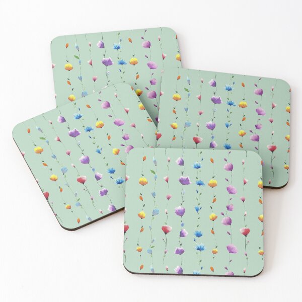 Item preview, Floral LINE Patten Green background designed and sold by VitSArt.