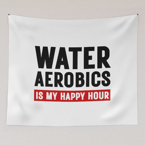 Item preview, Water Aqua Aerobics Is My Happy Hour Funny Saying designed and sold by SkeletonsDanger.