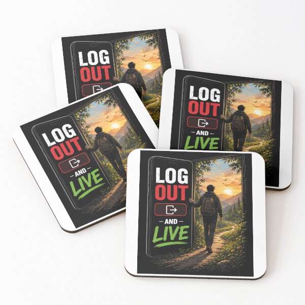 Item preview, Log out and live, digital detox designed and sold by Raxid2022.
