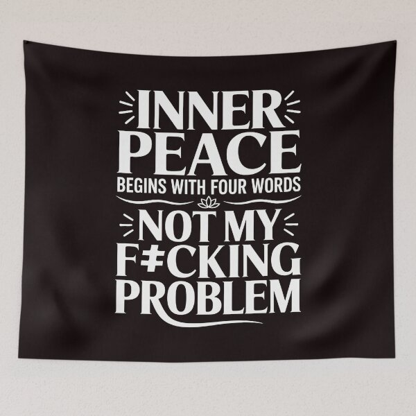 Item preview, Inner Peace Begins With Four Words – Funny Yoga Shirt Meditation Joke designed and sold by Redgiant87x.