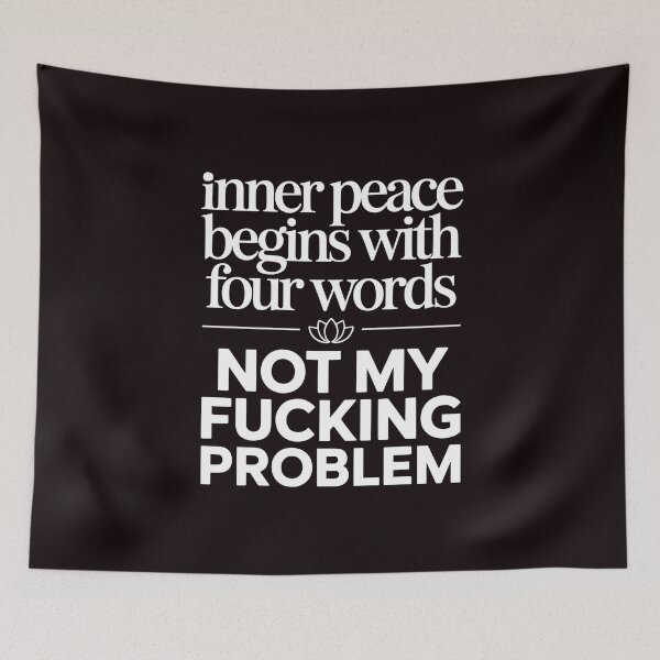 Item preview, Inner Peace Begins With Four Words – Funny Meditation Joke Yoga Humor designed and sold by Redgiant87x.
