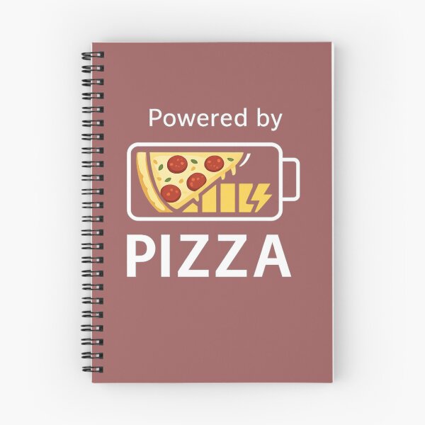 Aperçu de l'œuvre Propulsé par Pizza Minimalist Funny Design créée et vendue par Hoffmann-Shop.