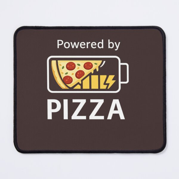 Item preview, Powered by Pizza Minimalist Funny Design designed and sold by Hoffmann-Shop.