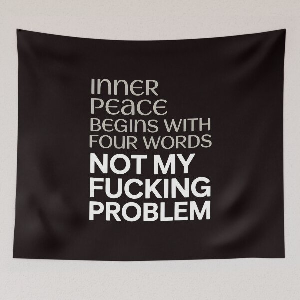 Item preview, Inner Peace Begins With Four Words – Sarcastic Funny Yoga designed and sold by Redgiant87x.