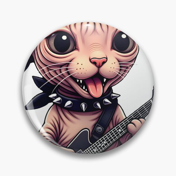 Item preview, Cornish Rex Rock Metal Guitar Player - Gift for Music Cat Lovers designed and sold by Dazzio Designs.