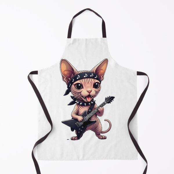 Item preview, Cornish Rex Rock Metal Guitar Player - Gift for Music Cat Lovers designed and sold by Dazzio Designs.