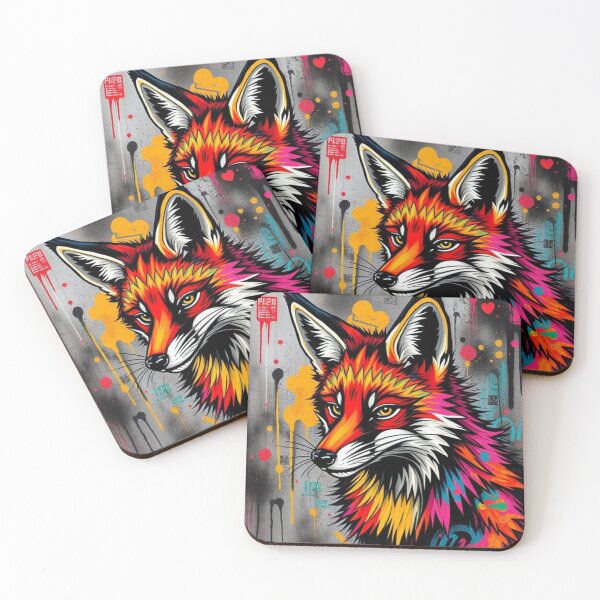 Item preview, Colorful Fox Paint Wall designed and sold by RAISC.