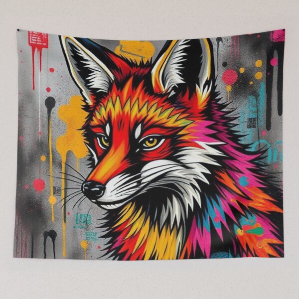 Item preview, Colorful Fox Paint Wall designed and sold by RAISC.