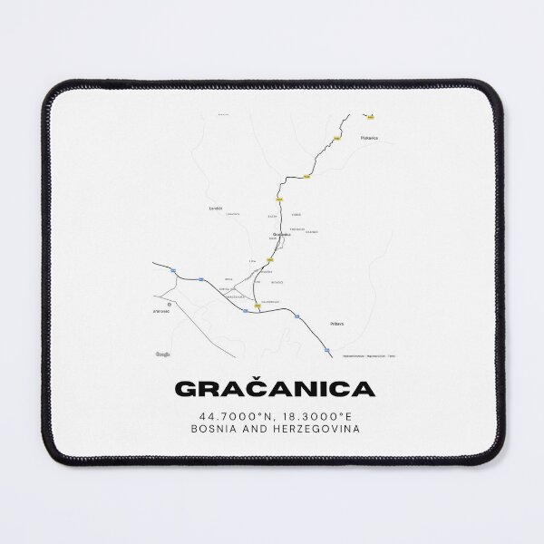 Item preview, Gračanica Bosnia Minimalist Map Poster | Modern Street Map Design designed and sold by RM-Journey.