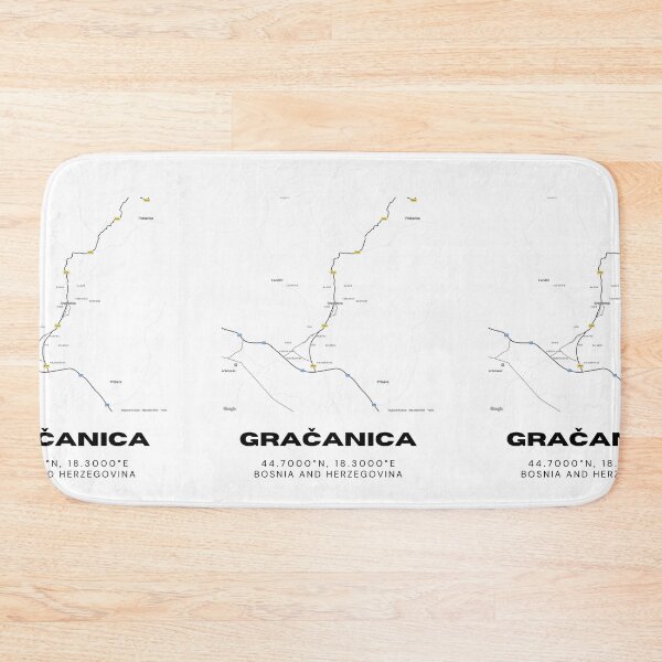 Item preview, Gračanica Bosnia Minimalist Map Poster | Modern Street Map Design designed and sold by RM-Journey.