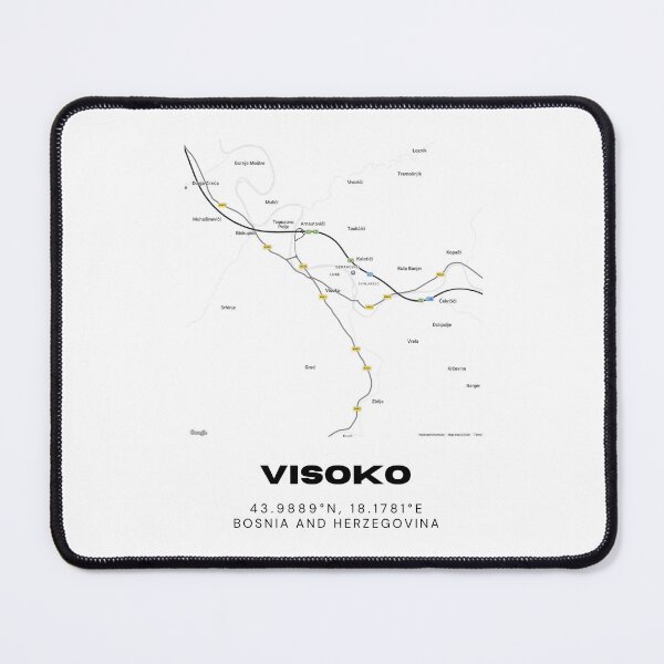 Item preview, Visoko Bosnia Minimalist Map Poster | Historic City Map Wall Art designed and sold by RM-Journey.