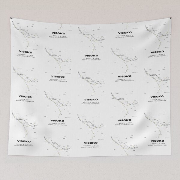 Item preview, Visoko Bosnia Minimalist Map Poster | Historic City Map Wall Art designed and sold by RM-Journey.