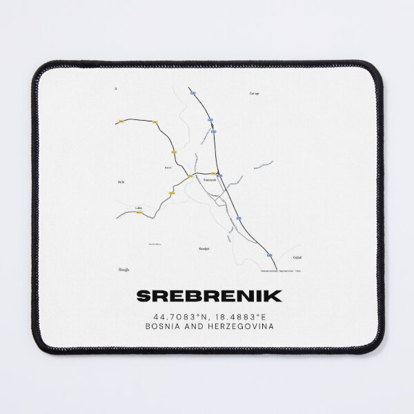 Item preview, Srebrenik Bosnia Minimalist Map Print | Contemporary City Art designed and sold by RM-Journey.