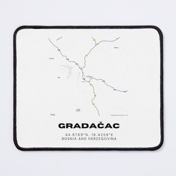 Item preview, Gradačac Bosnia Minimalist Map Poster | Elegant City Map Wall Art designed and sold by RM-Journey.