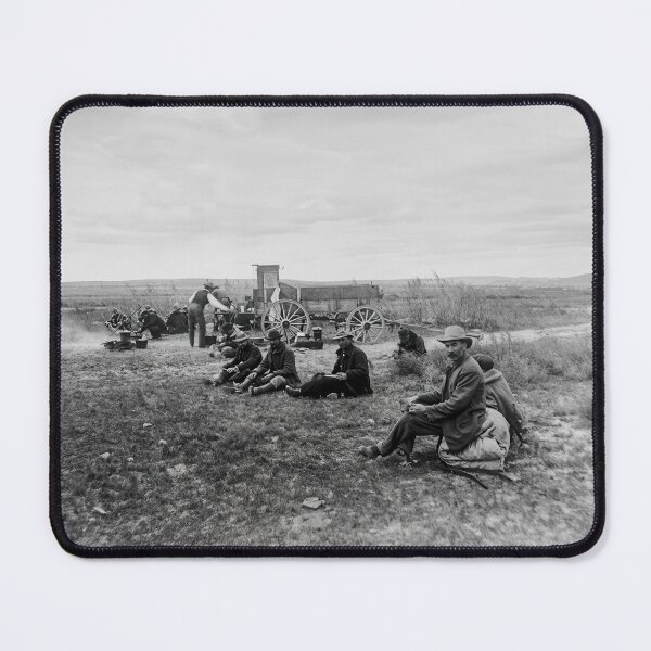 Item preview, Vintage Colorado Roundup 1914 Cowboy Camp Black White designed and sold by TheSoulOfArt.