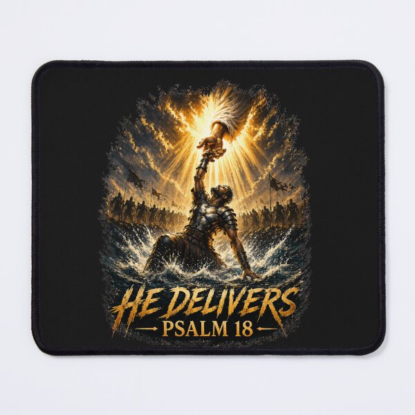 Item preview, He Delivers – Psalm 18 Christian T-Shirt | Faith Over Fear | God Saves | Biblical Warrior Design designed and sold by Dexters Inspiring Creations.