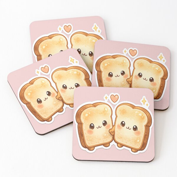 Item preview, Cute Toast Couple – Kawaii Romantic Aesthetic Bread Love Design designed and sold by Karxo-co.