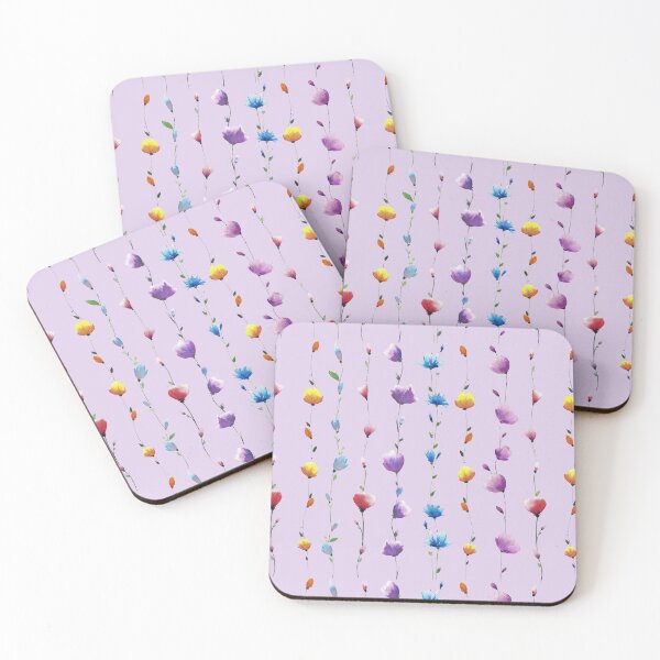 Item preview, Floral LINE Patten Light Violet background designed and sold by VitSArt.